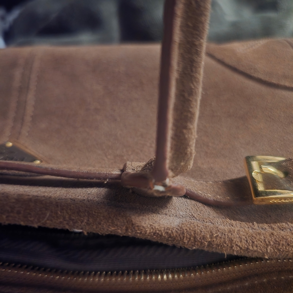 Prada Brown Suede Women's Bag - Picture 4 of 6